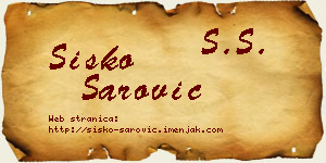 Sisko Šarović vizit kartica